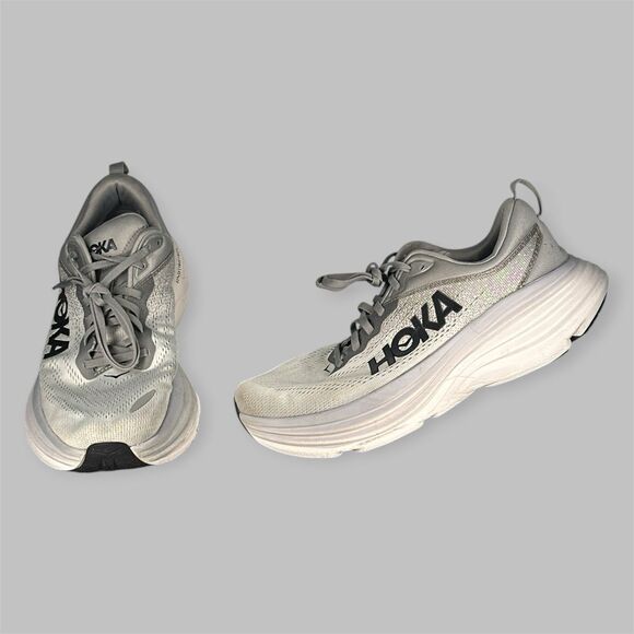 Hoka One One Other - Hoka One One Bondi 8 Men's Gray 9 2E Running Cushioned Lightweight Gym Shoes
